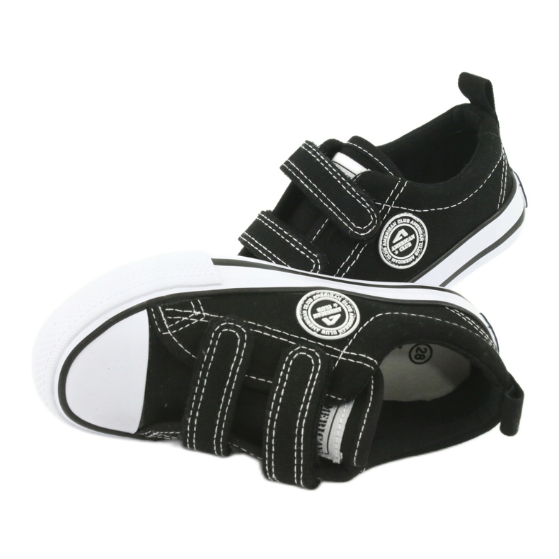 Baskets noires à scratch American Club LH35 le noir 6 Baskets noires à scratch American Club LH35 le noir 6
