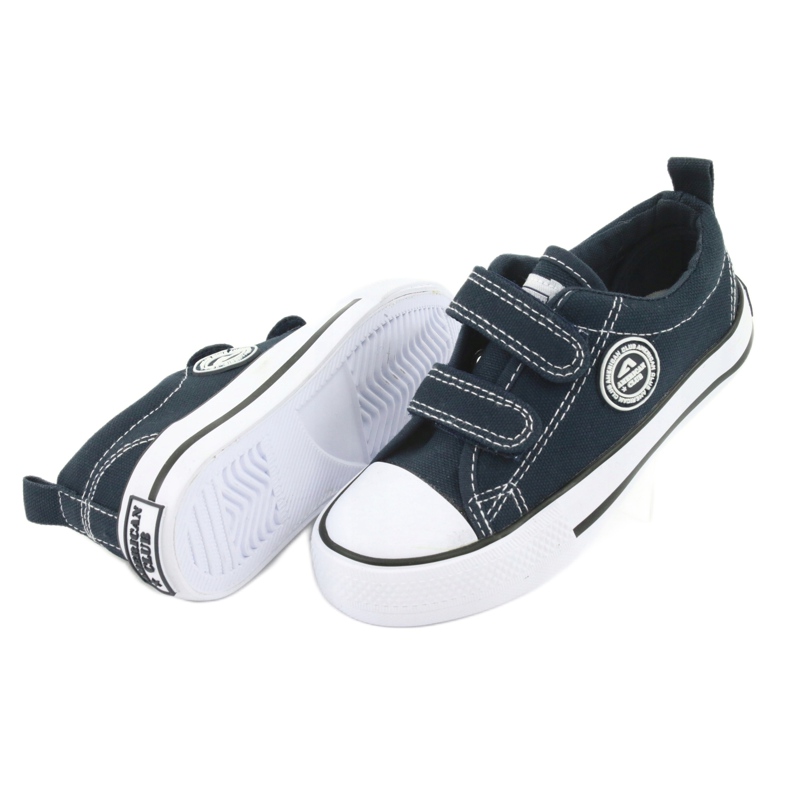 Baskets bleu marine American Club LH35 Velcro 4
