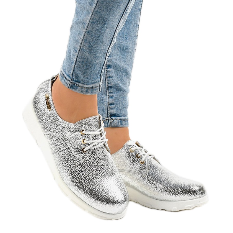 Chaussures classiques argent mat XC672-1 gris 2