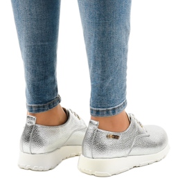 Chaussures classiques argent mat XC672-1 gris 3