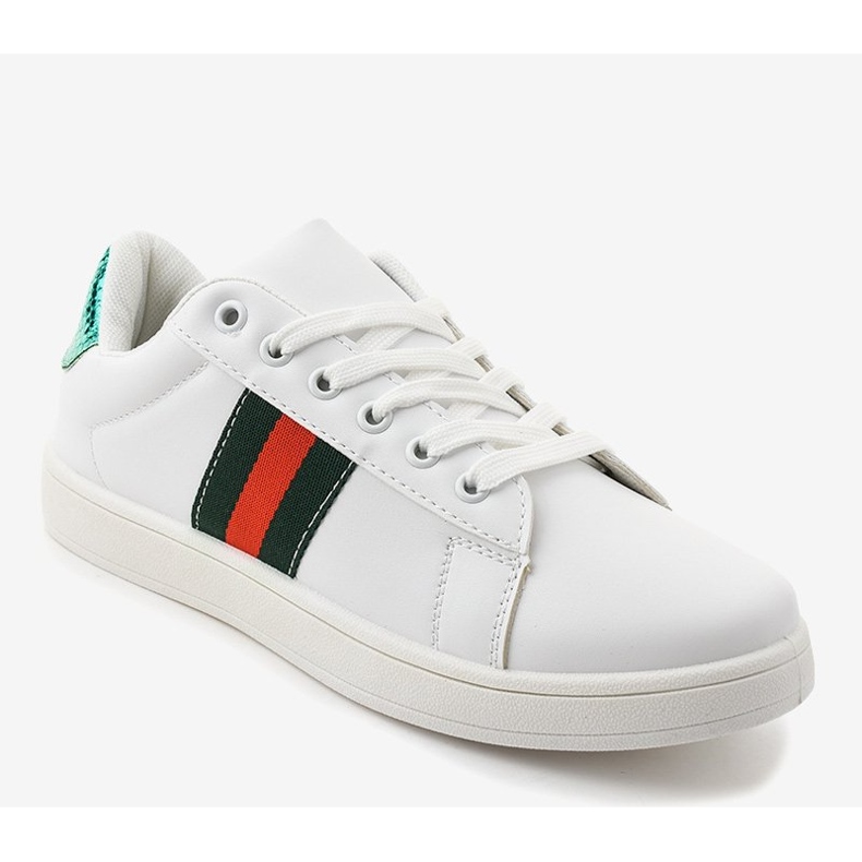 Baskets classiques blanches D1903-313 noir rouge vert 1