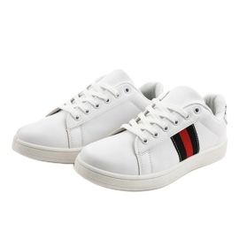 Baskets classiques blanches D1903-319 le noir rouge 2