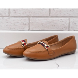 Mocassins ballerines en éco-cuir marron 9F177 brun 1