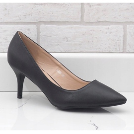 Escarpins noirs sur talon K308 le noir 1