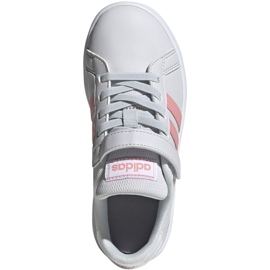 Chaussures Adidas Grand Court C Jr EG6737 blanche rose 1