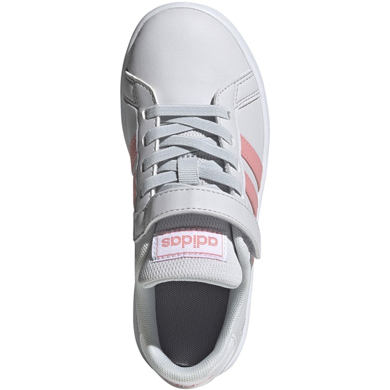 Chaussures Adidas Grand Court C Jr EG6737 blanche rose 1