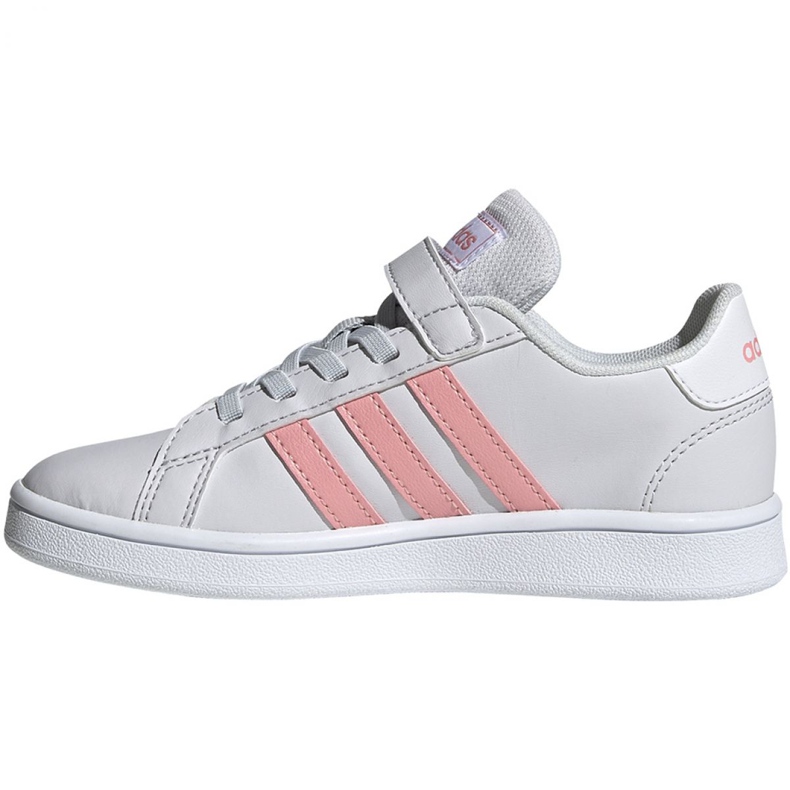 Chaussures Adidas Grand Court C Jr EG6737 blanche rose 2