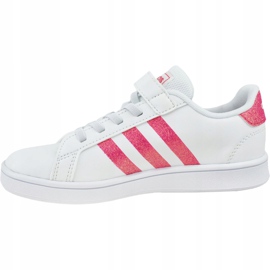 Chaussures Adidas Grand Court K Jr EG3811 blanche 1 Chaussures Adidas Grand Court K Jr EG3811 blanche 1