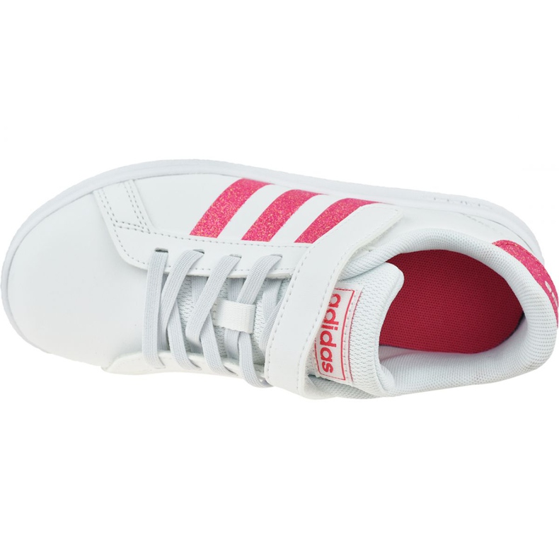 Chaussures Adidas Grand Court K Jr EG3811 blanc 2