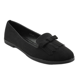Mocassins lordsy en éco-daim noirs 2358 1