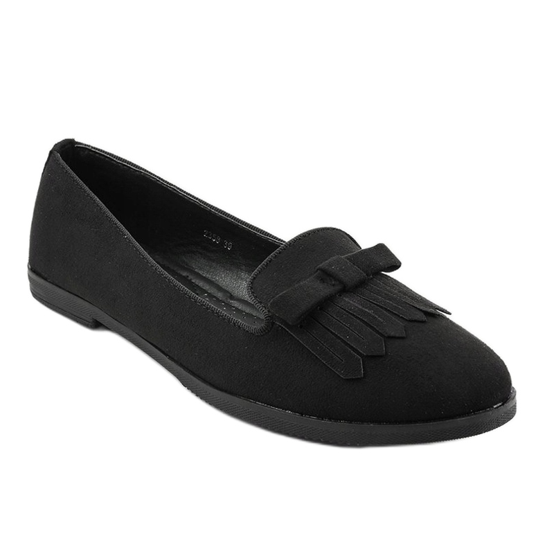 Mocassins lordsy en éco-daim noirs 2358 le noir 1