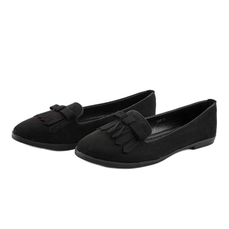 Mocassins lordsy en éco-daim noirs 2358 2