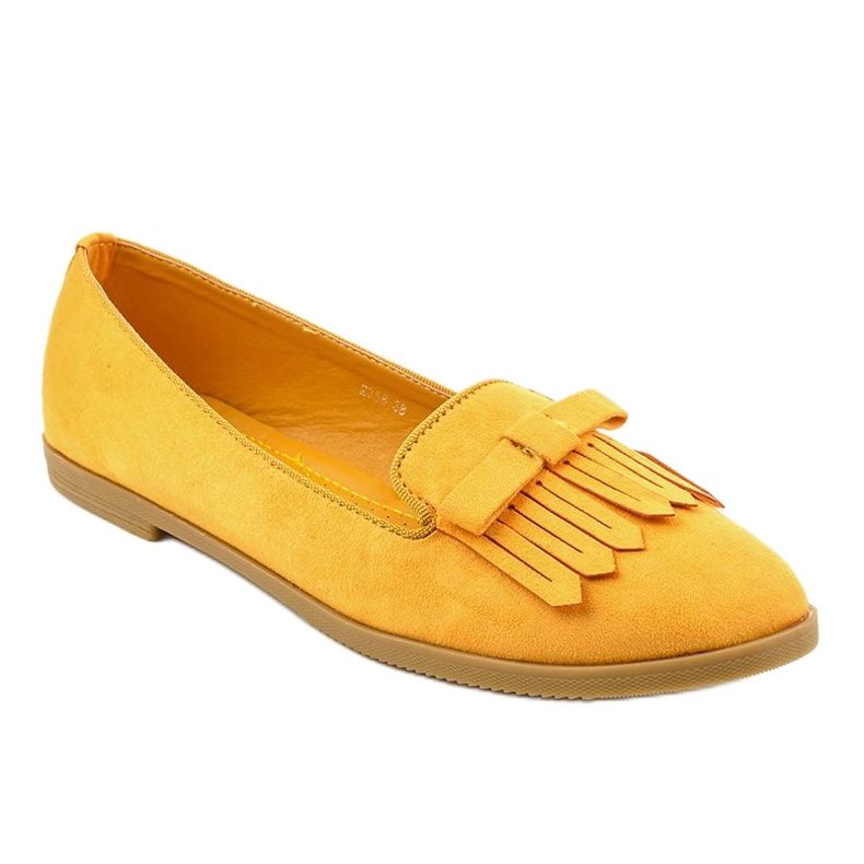 Mocassins lordsy en éco-daim jaune 2358 1