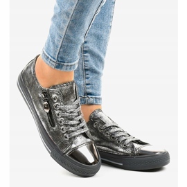 Baskets grises brillantes TL-64 2