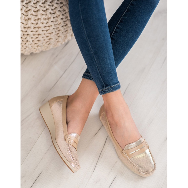 Comer Mocassins élégants sur la plate-forme jaune 2