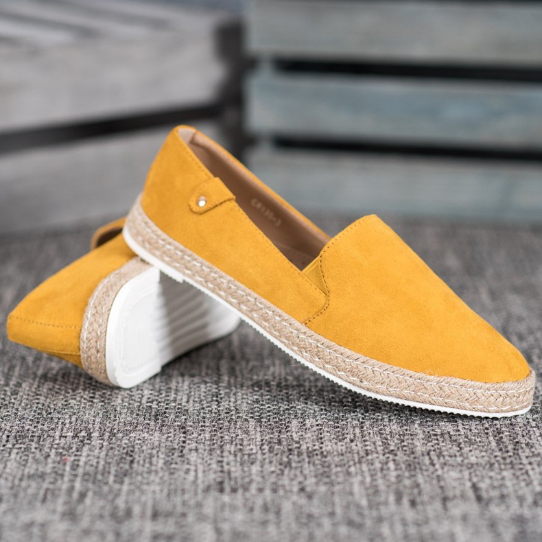 SHELOVET Espadrilles Jaunes Classiques 1