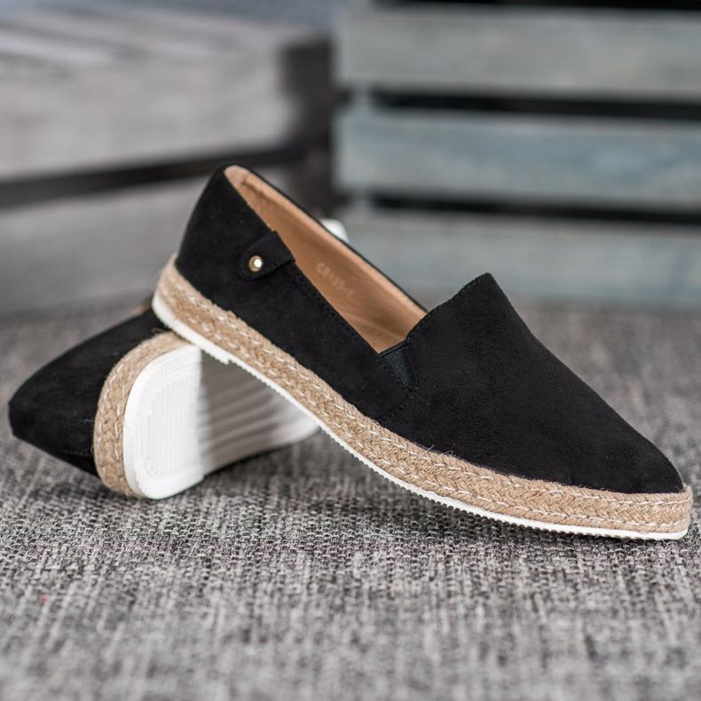 SHELOVET Espadrilles noires classiques le noir 1