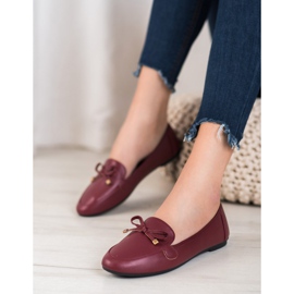 Clowse Ballerines élégantes bordeaux rouge 1