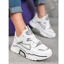Weide Baskets à la mode avec maille blanche 5