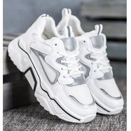 Weide Baskets à la mode avec maille blanc 2