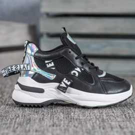 Weide Baskets à la mode avec inscriptions le noir 4