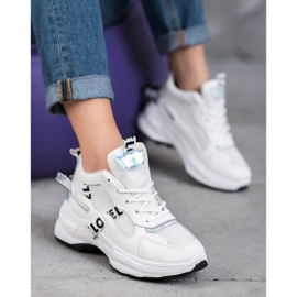 Weide Baskets à la mode avec inscriptions blanc 1