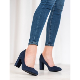 SHELOVET Escarpins classiques sur un pilier bleu 2