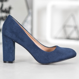 SHELOVET Escarpins classiques sur un pilier bleu 3