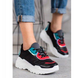 SHELOVET Baskets à la mode noir 2