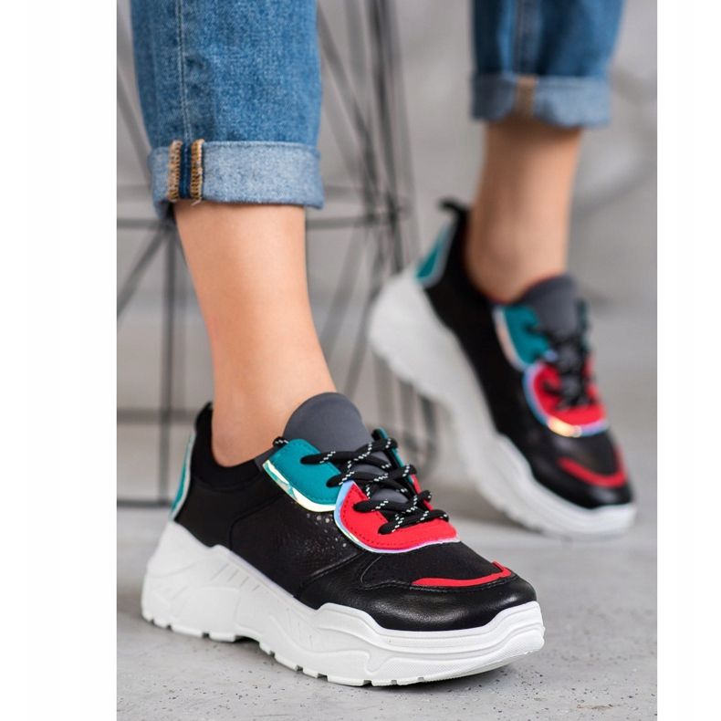 SHELOVET Baskets à la mode le noir 2