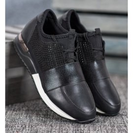 RTX WALK Baskets noires à cristaux le noir 2