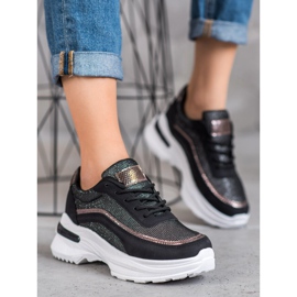 SHELOVET Chaussures de sport à la mode noir 1