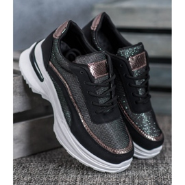 SHELOVET Chaussures de sport à la mode noir 2