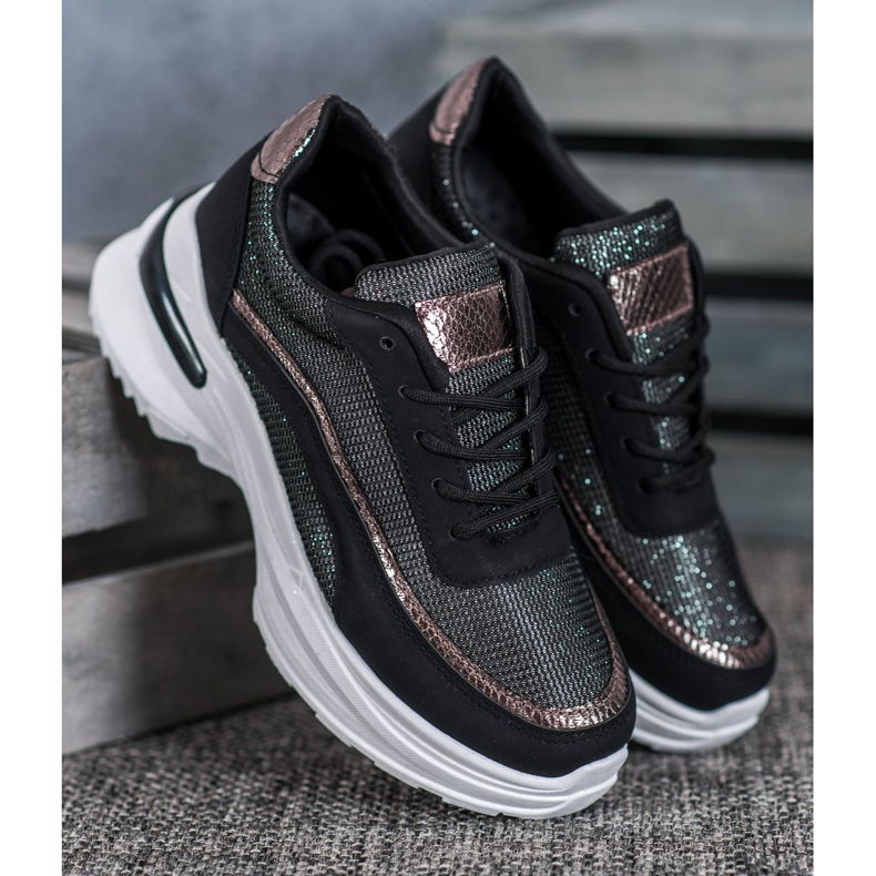 SHELOVET Chaussures de sport à la mode le noir 2