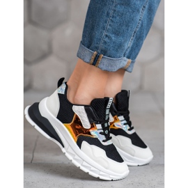 SHELOVET Baskets avec maille blanche le noir 1 SHELOVET Baskets avec maille blanche le noir 1