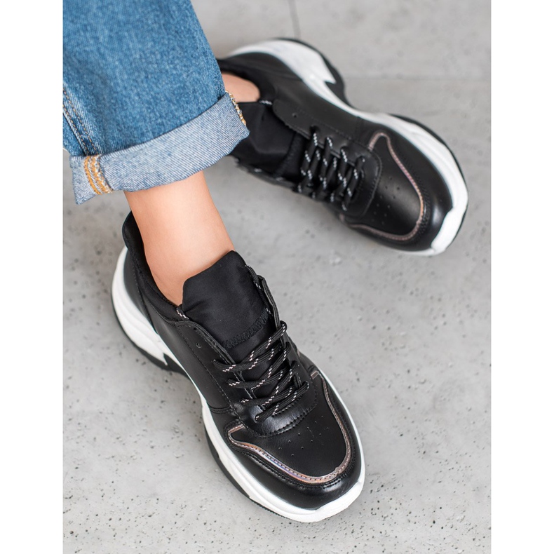 SHELOVET Chaussures de sport noires le noir 1