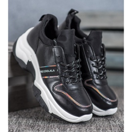 SHELOVET Chaussures de sport noires 2