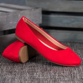 Best Shoes Ballerines en daim rouge 4