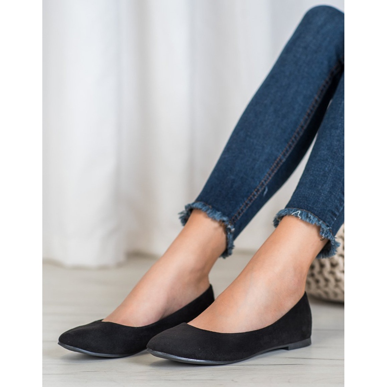 Best Shoes Ballerines en daim noir 2