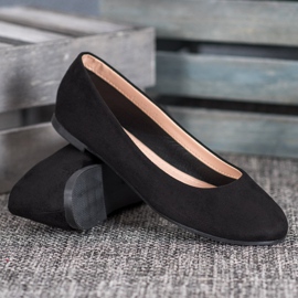 Best Shoes Ballerines en daim le noir 4