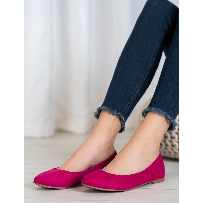 Best Shoes Ballerines en daim violet 2