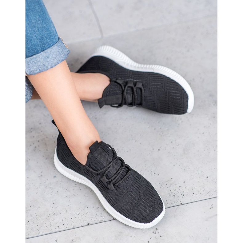 SHELOVET Chaussures textiles confortables noir 2