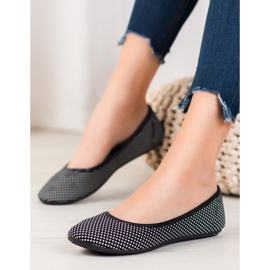 McKey Ballerine En Coeurs blanc noir 1