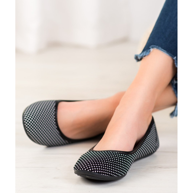 McKey Ballerine En Coeurs blanc noir 2