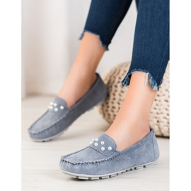 Filippo Mocassins En Cuir Avec Perles gris 1 Filippo Mocassins En Cuir Avec Perles gris 1