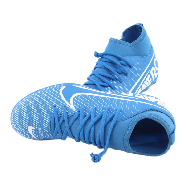 Chaussures de football Nike Mercurial Superfly 7 Club FG / MG Jr AT8150-414 bleu 5