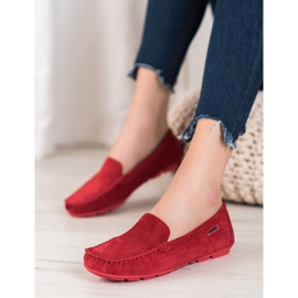 Mocassins classiques en cuir VINCEZA rouge 1