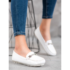 Fama Mocassins Avec Cubic Zirconia blanc 2