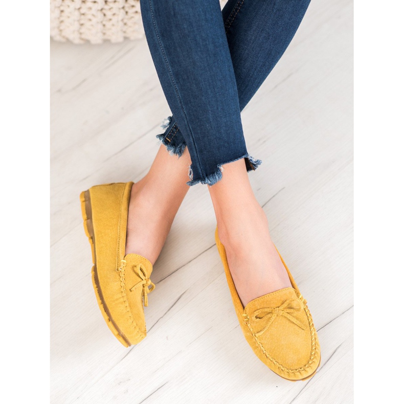 Filippo Mocassins en cuir jaune 1