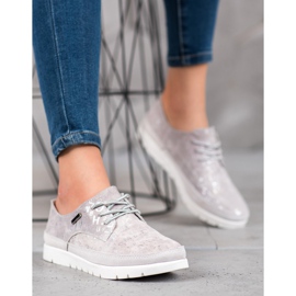 Filippo Richelieus En Cuir Sur La Plateforme gris 1